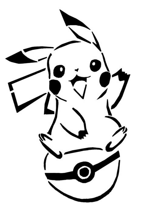 Pikachu Stencil Printable
